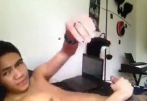 My Horny Asian Cam Lad Shows His Cum On Cam