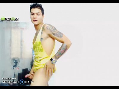 Tattooed Twink Gay Boy Dances Naked On Webcam