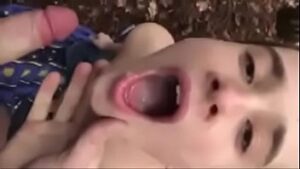 Little Boy Swallows Cum After Blowjob In The Woods